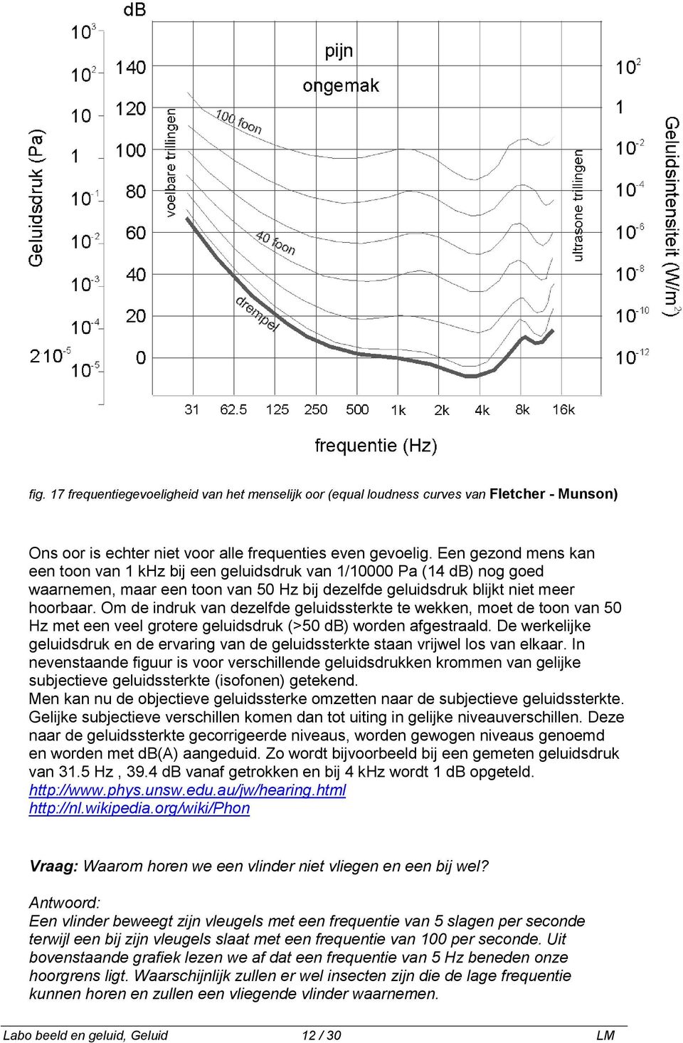 Om de indruk van dezelfde geluidssterkte te wekken, moet de toon van 50 Hz met een veel grotere geluidsdruk (>50 db) worden afgestraald.