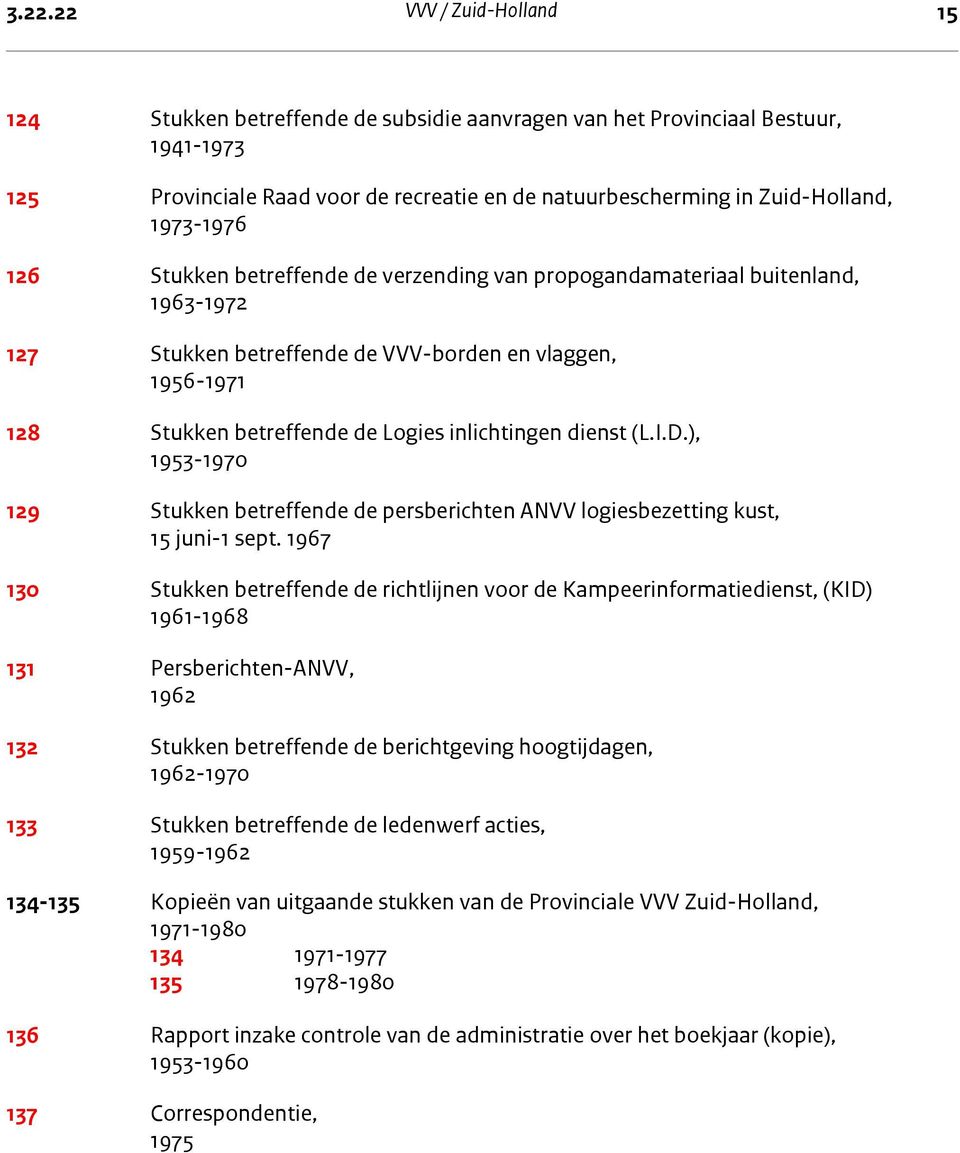 inlichtingen dienst (L.I.D.), 1953-1970 129 Stukken betreffende de persberichten ANVV logiesbezetting kust, 15 juni-1 sept.