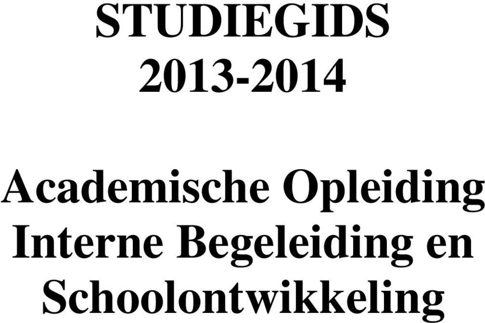 Opleiding Interne