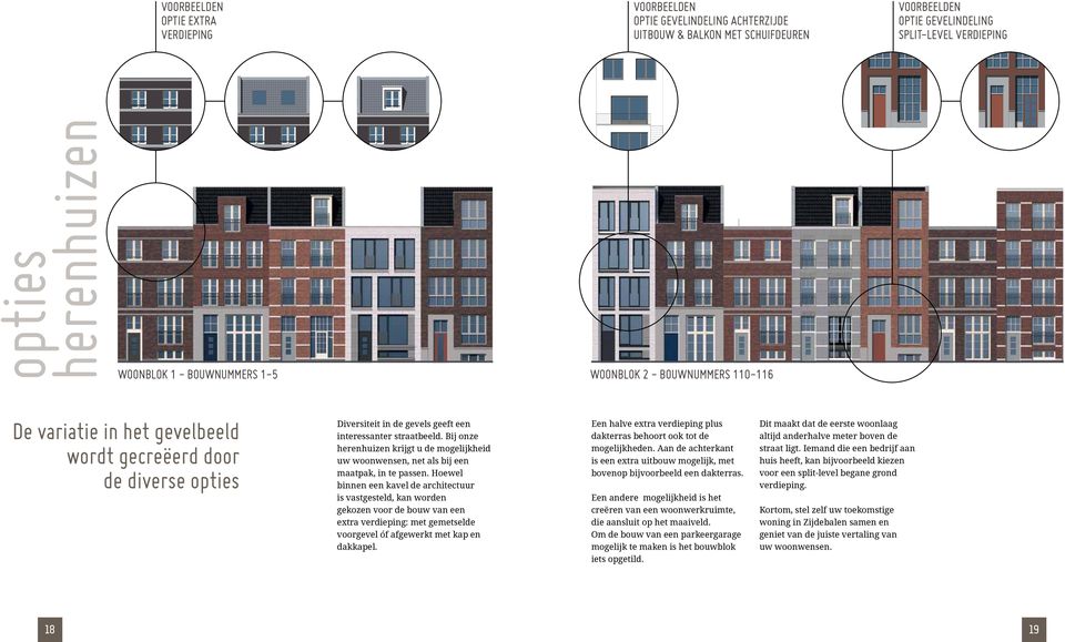 een interessanter straatbeeld. Bij onze herenhuizen krijgt u de mogelijkheid uw woonwensen, net als bij een maatpak, in te passen.