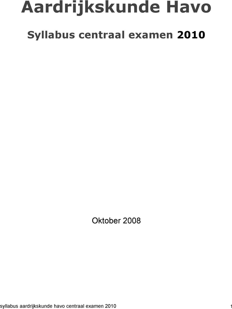 2008 syllabus aardrijkskunde