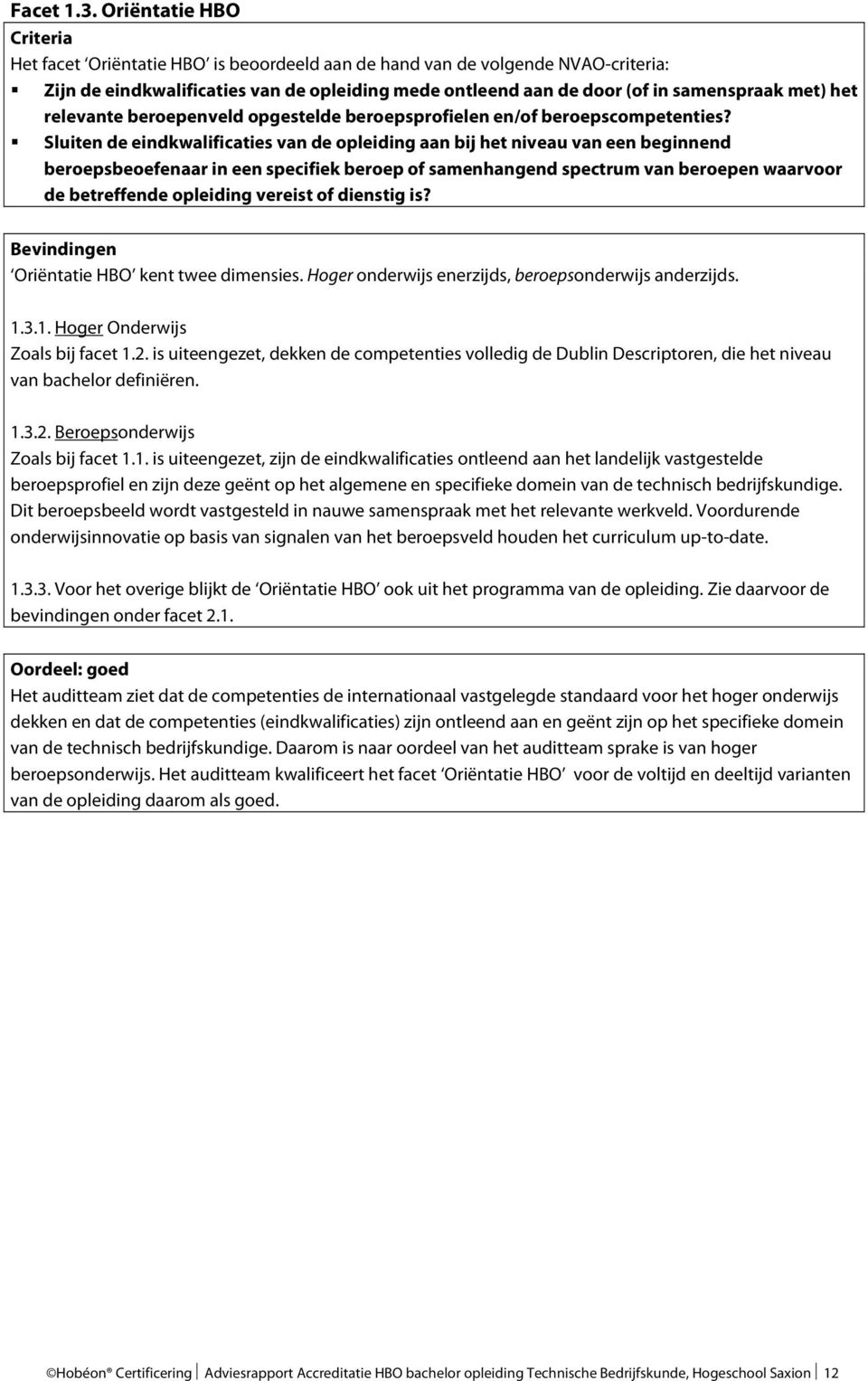 het relevante beroepenveld opgestelde beroepsprofielen en/of beroepscompetenties?