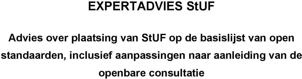 van open standaarden, inclusief