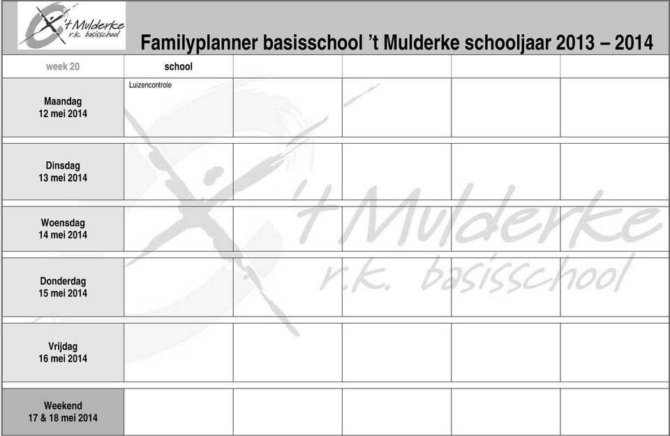 Dinsdag 13 mei 2014 Woensdag 14 mei 2014 Donderdag 15