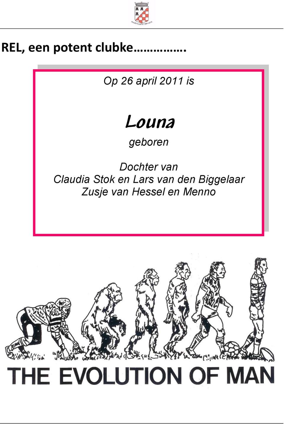 Dochter van Claudia Stok en Lars