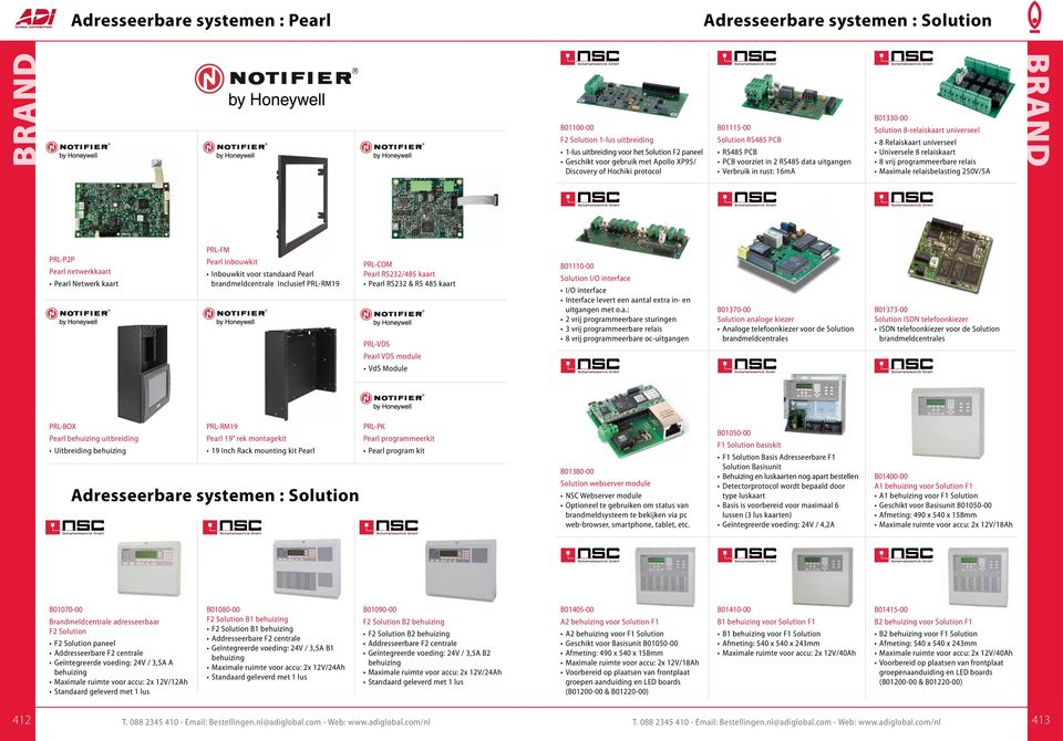 Universele 8 relaiskaart 8 vrij programmeerbare relais Maximale relaisbelasting 250V/5A PRL-P2P Pearl netwerkkaart Pearl Netwerk kaart PRL-FM Pearl inbouwkit Inbouwkit voor standaard Pearl