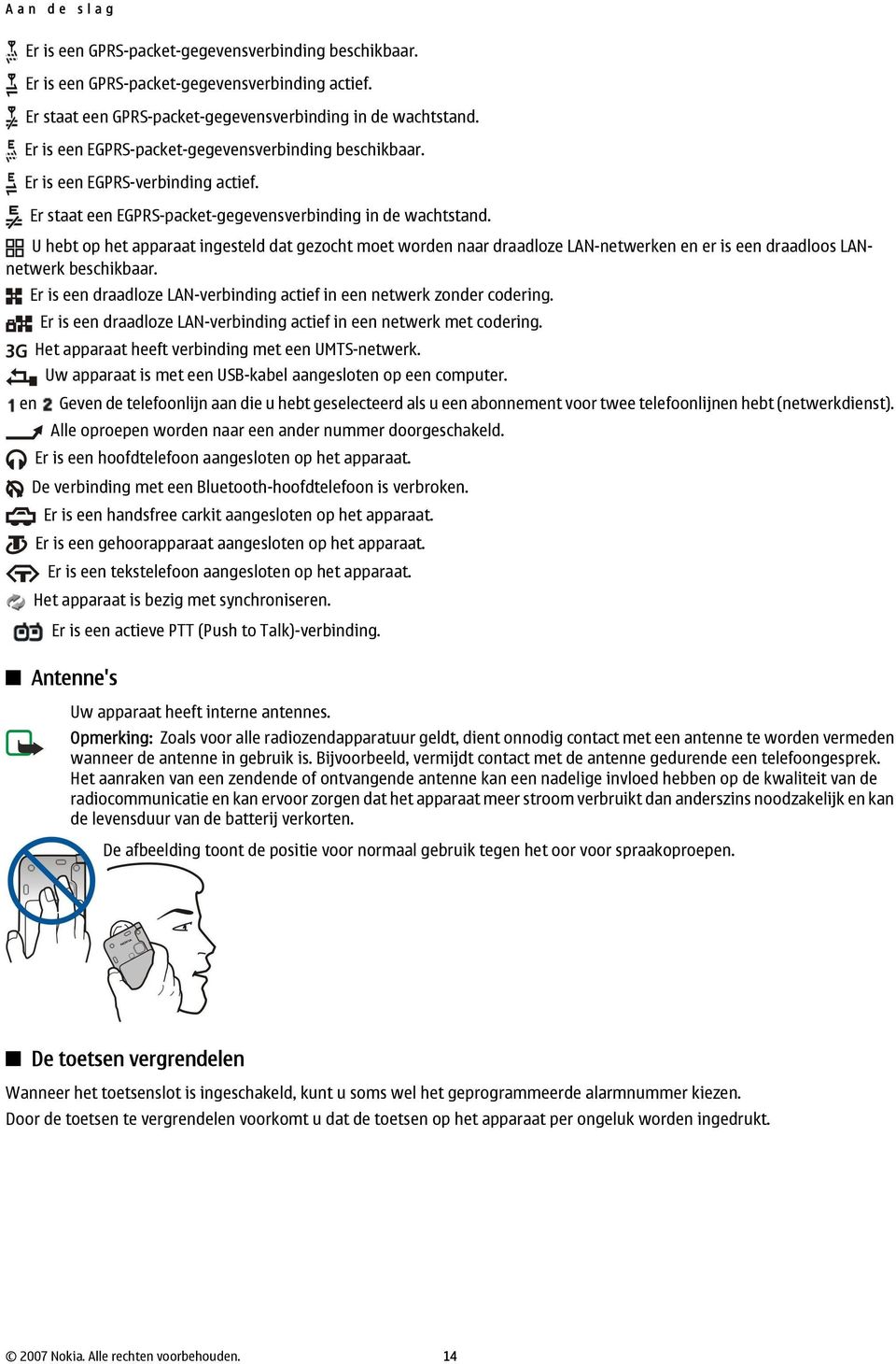 U hebt op het apparaat ingesteld dat gezocht moet worden naar draadloze LAN-netwerken en er is een draadloos LANnetwerk beschikbaar.