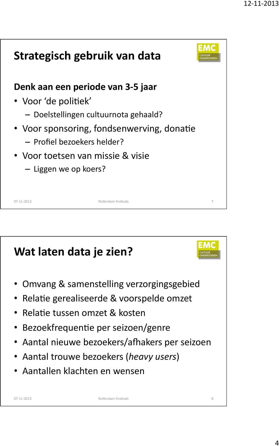 7 Wat laten data je zien?