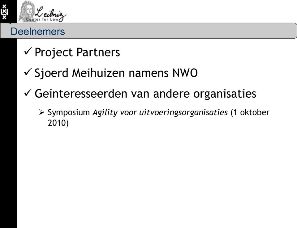 van andere organisaties Symposium