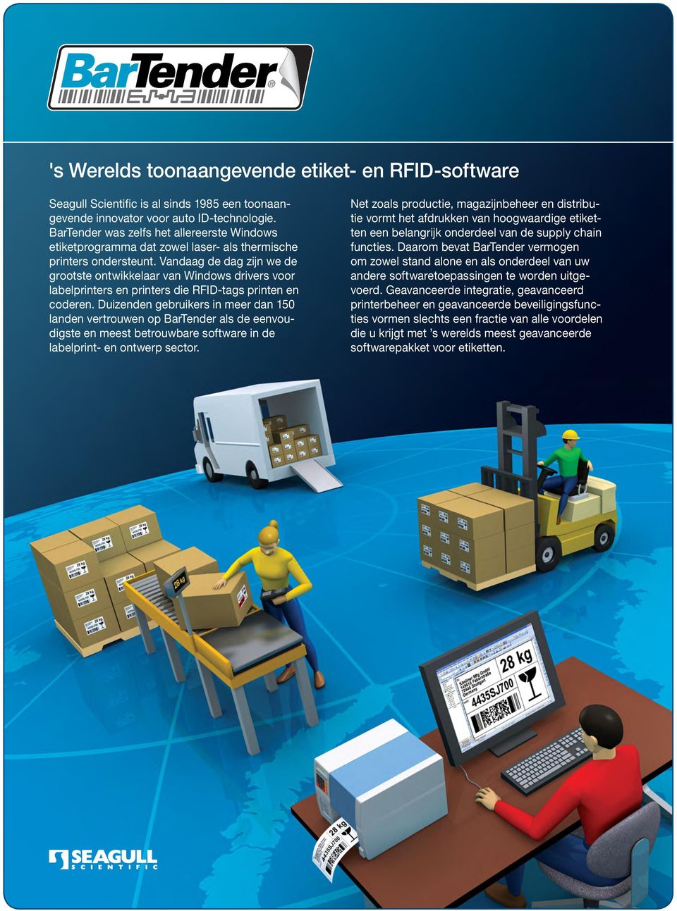 Vandaag de dag zijn we de grootste ontwikkelaar van Windows drivers voor labelprinters en printers die RFID-tags printen en coderen.