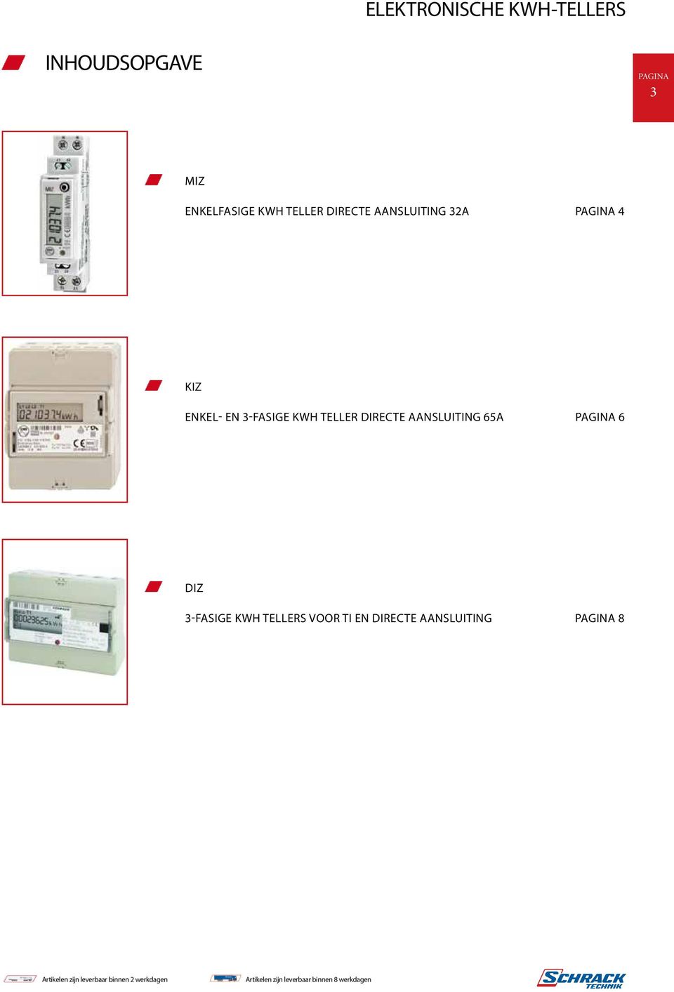 3-FASIGE KWH TELLER DIRECTE AANSLUITING 65A 6