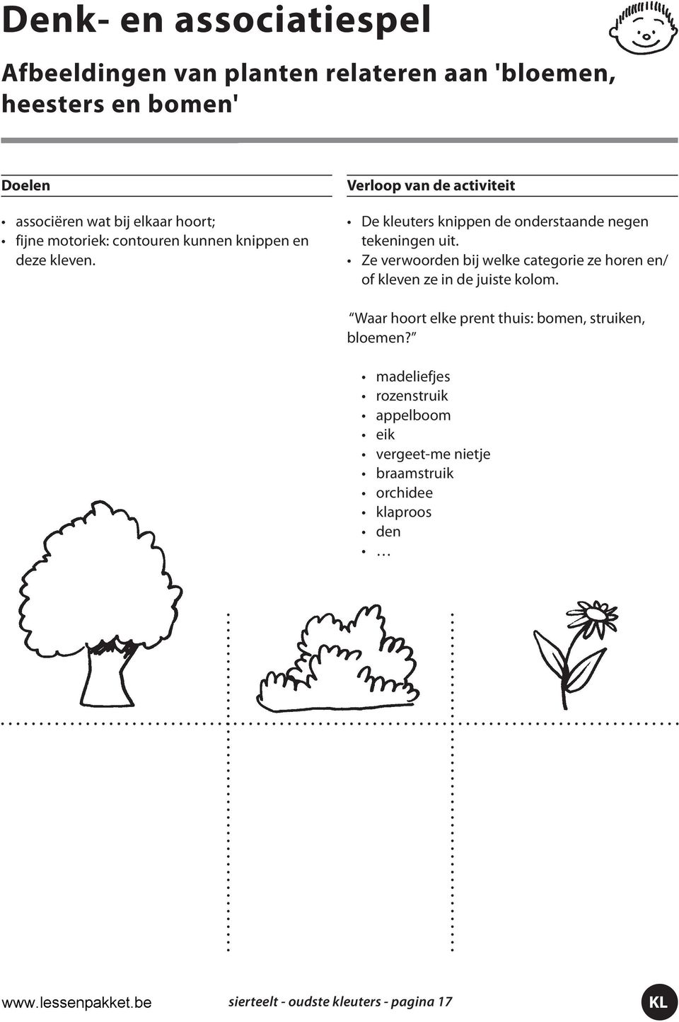 Ze verwoorden bij welke categorie ze horen en/ of kleven ze in de juiste kolom.