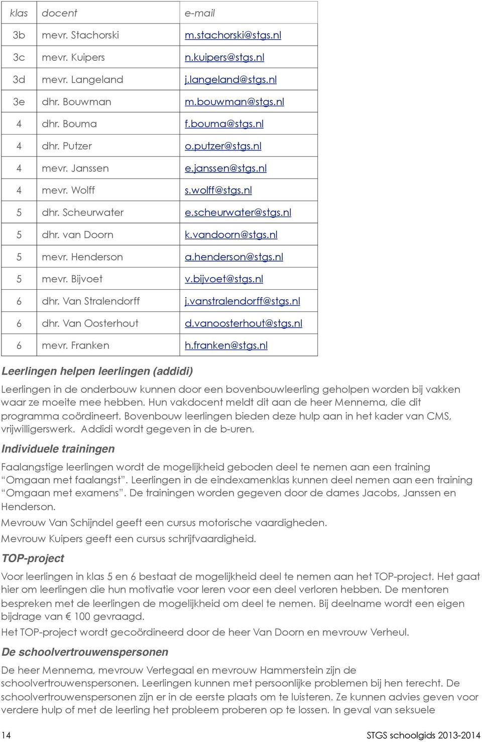 henderson@stgs.nl 5 mevr. Bijvoet v.bijvoet@stgs.nl 6 dhr. Van Stralendorff j.vanstralendorff@stgs.nl 6 dhr. Van Oosterhout d.vanoosterhout@stgs.nl 6 mevr. Franken h.franken@stgs.