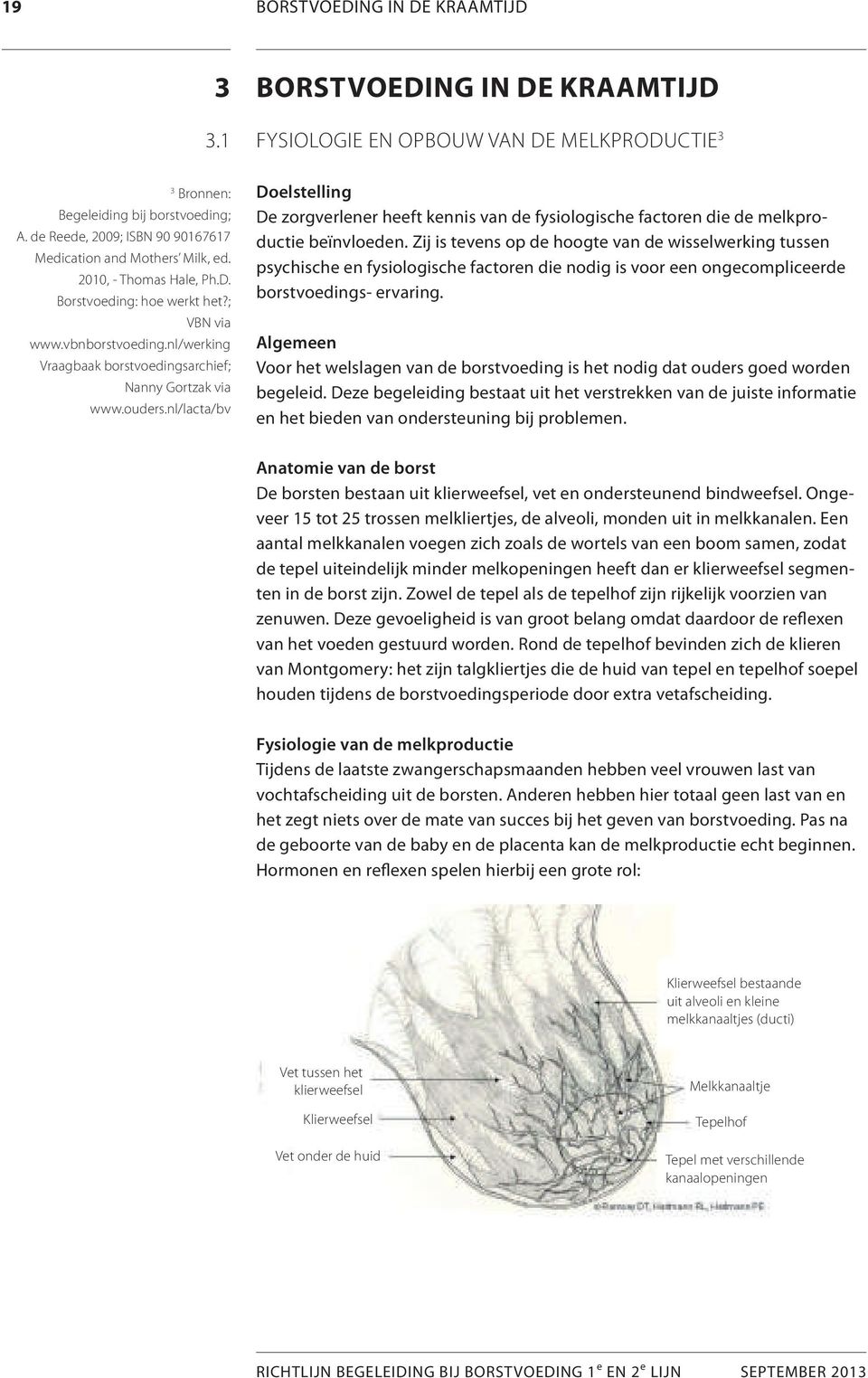 nl/lacta/bv Doelstelling De zorgverlener heeft kennis van de fysiologische factoren die de melkproductie beïnvloeden.