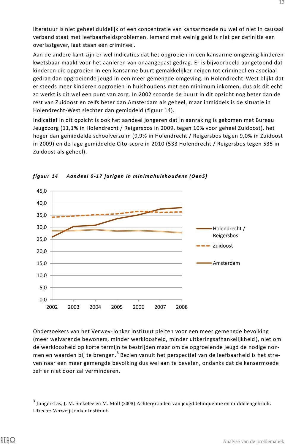 Aan de andere kant zijn er wel indicaties dat het opgroeien in een kansarme omgeving kinderen kwetsbaar maakt voor het aanleren van onaangepast gedrag.