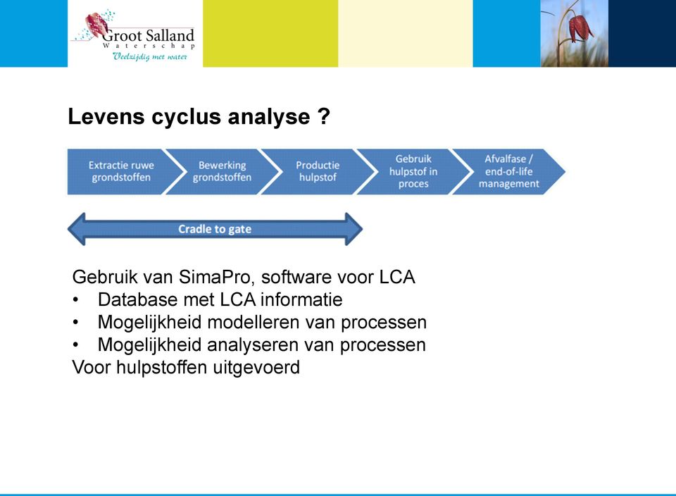 met LCA informatie Mogelijkheid modelleren van