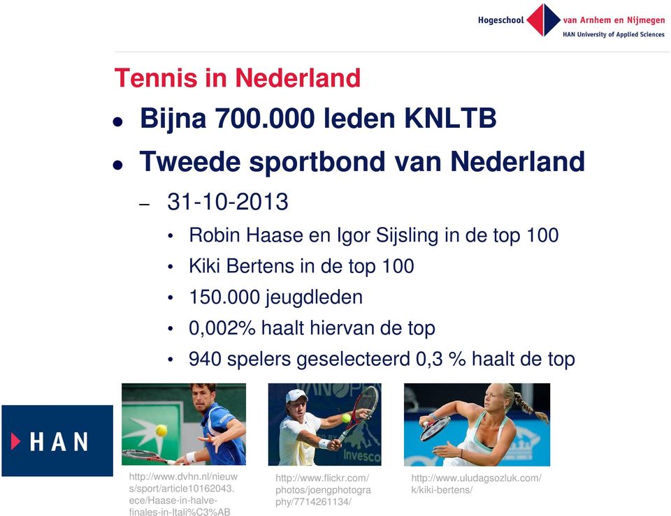 Bertens in de top 100 150.