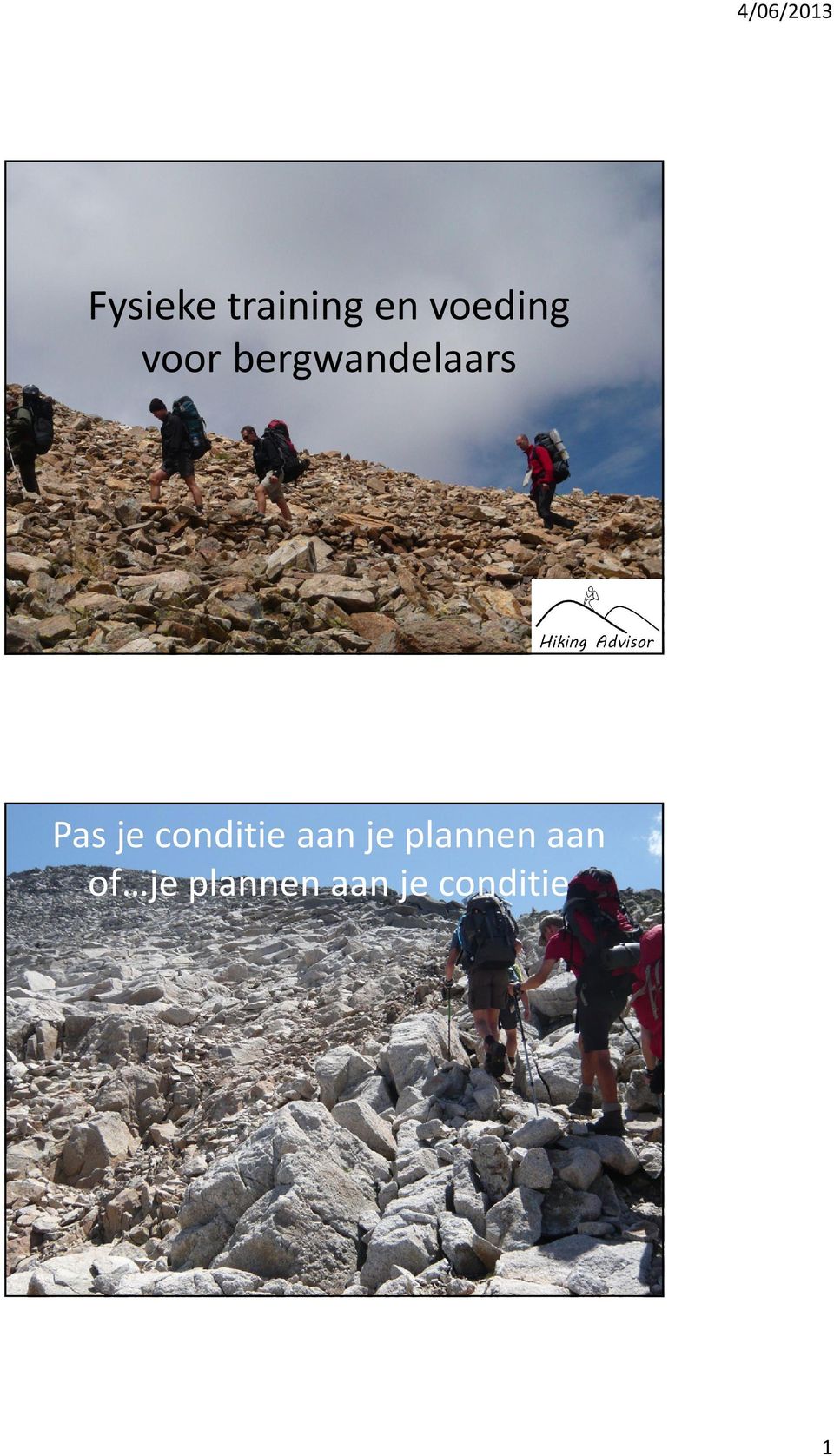 conditie aan je plannen aan