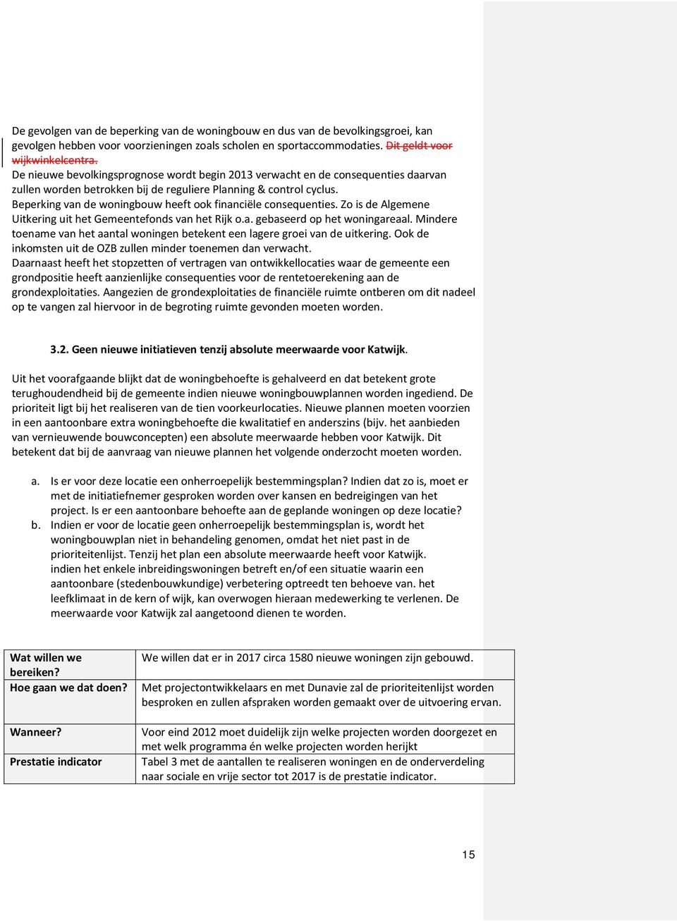 Beperking van de woningbouw heeft ook financiële consequenties. Zo is de Algemene Uitkering uit het Gemeentefonds van het Rijk o.a. gebaseerd op het woningareaal.