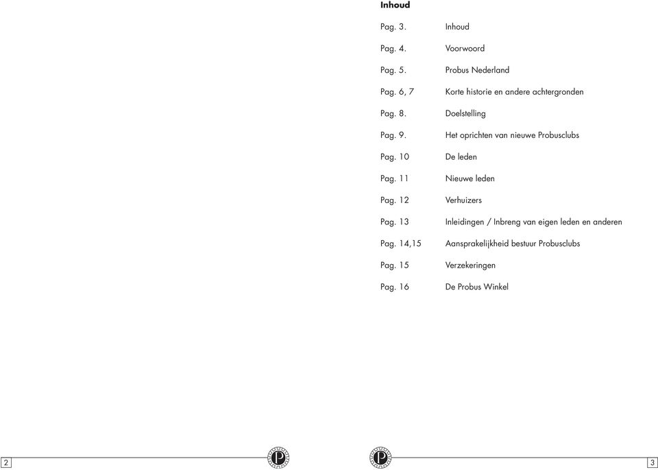 16 Inhoud Voorwoord Probus Nederland Korte historie en andere achtergronden Doelstelling Het