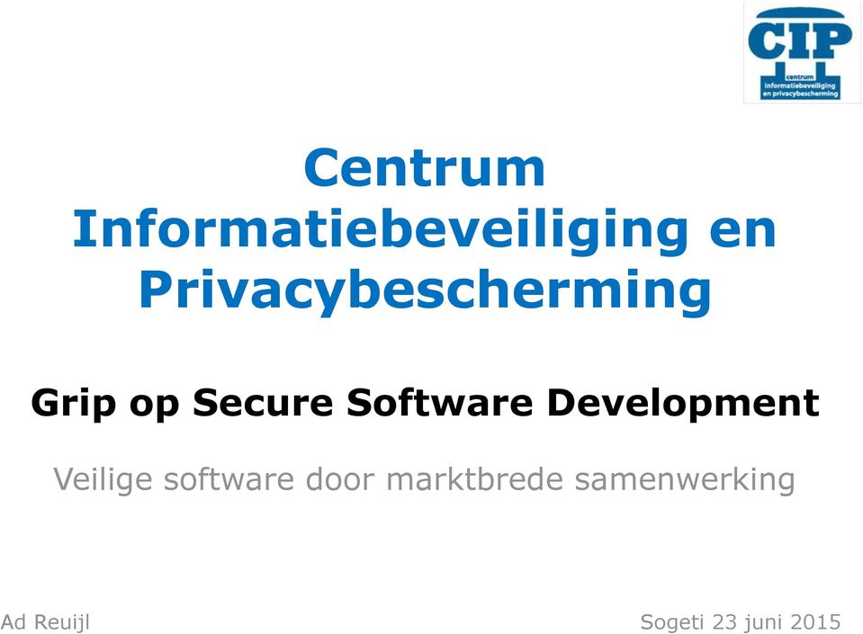Software Development Veilige software