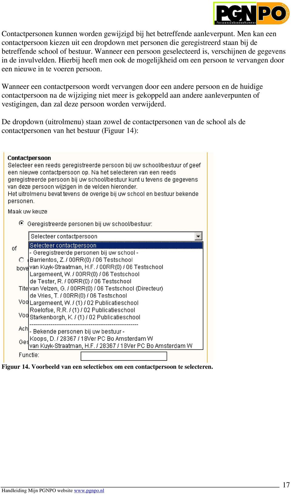 Wanneer een contactpersoon wordt vervangen door een andere persoon en de huidige contactpersoon na de wijziging niet meer is gekoppeld aan andere aanleverpunten of vestigingen, dan zal deze persoon