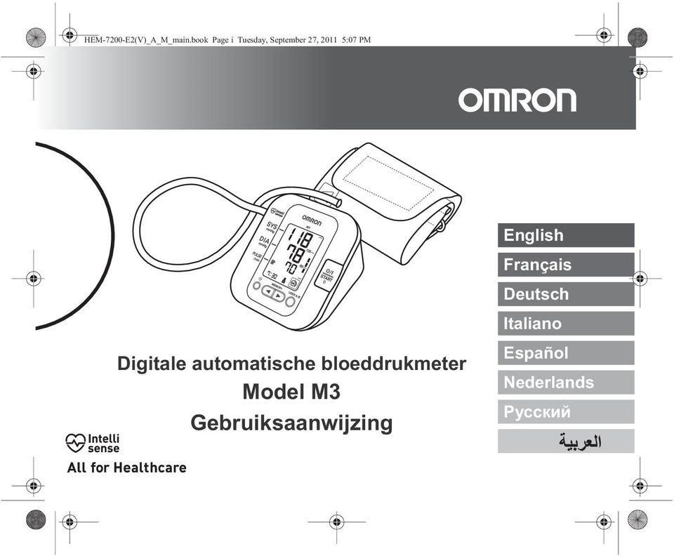 automatische bloeddrukmeter Model M3 Gebruiksaanwijzing