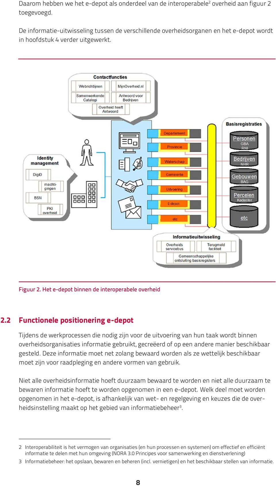 2 Functionele positionering e-depot Tijdens de werkprocessen die nodig zijn voor de uitvoering van hun taak wordt binnen overheidsorganisaties informatie gebruikt, gecreëerd of op een andere manier