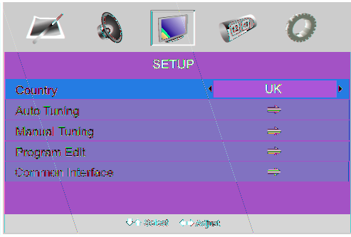 Reset Druk op de knop om de instellingen te herstellen.