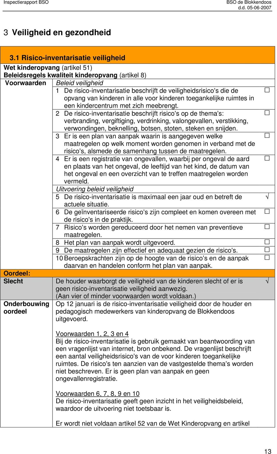 veiligheidsrisico s die de opvang van kinderen in alle voor kinderen toegankelijke ruimtes in een kindercentrum met zich meebrengt.