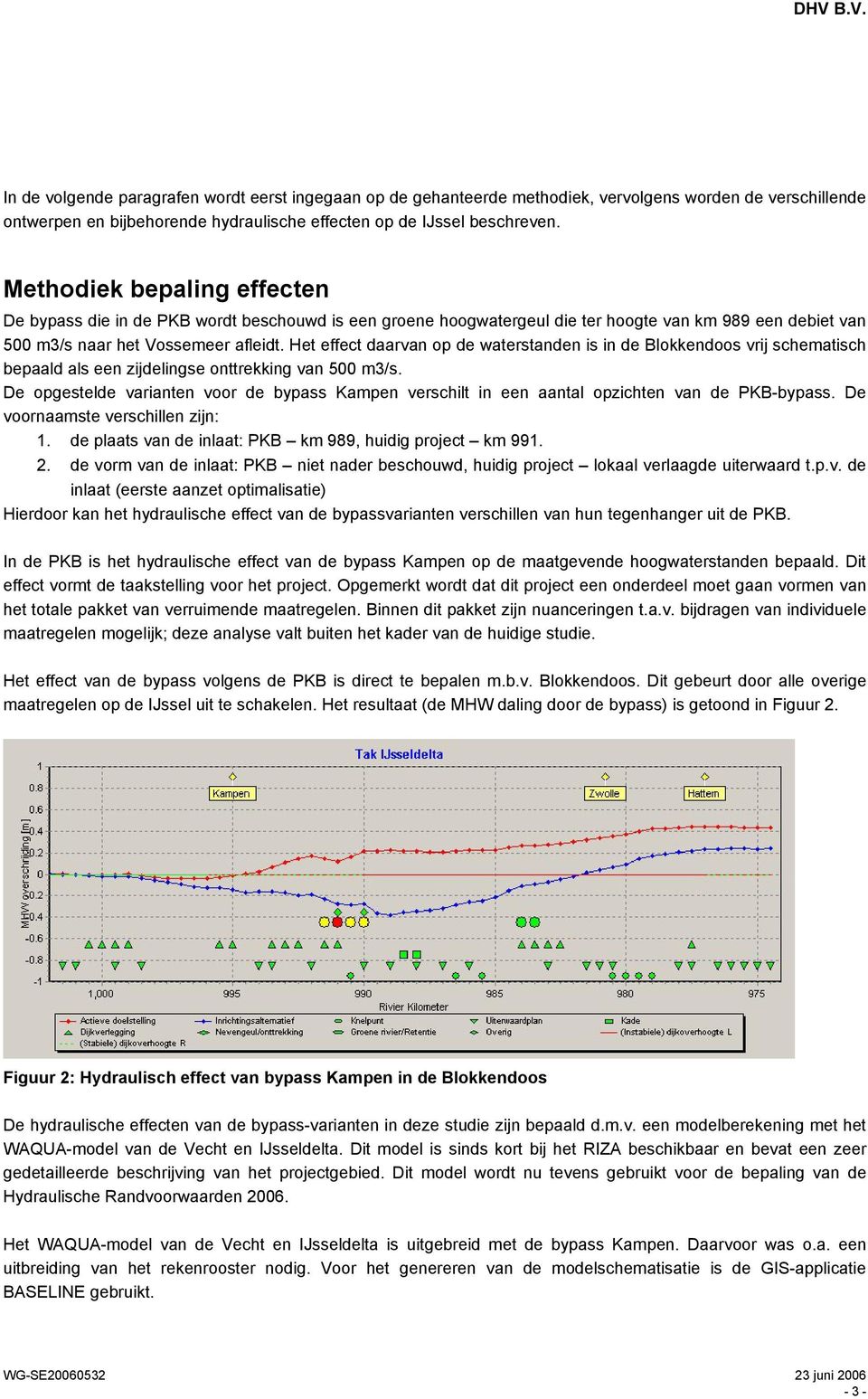 Het effect daarvan op de waterstanden is in de Blokkendoos vrij schematisch bepaald als een zijdelingse onttrekking van 500 m3/s.