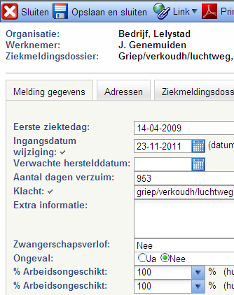 Wanneer een medewerker meerdere dienstverbanden heeft, moet u bij elk dienstverband het gewenste percentage invullen. 5.