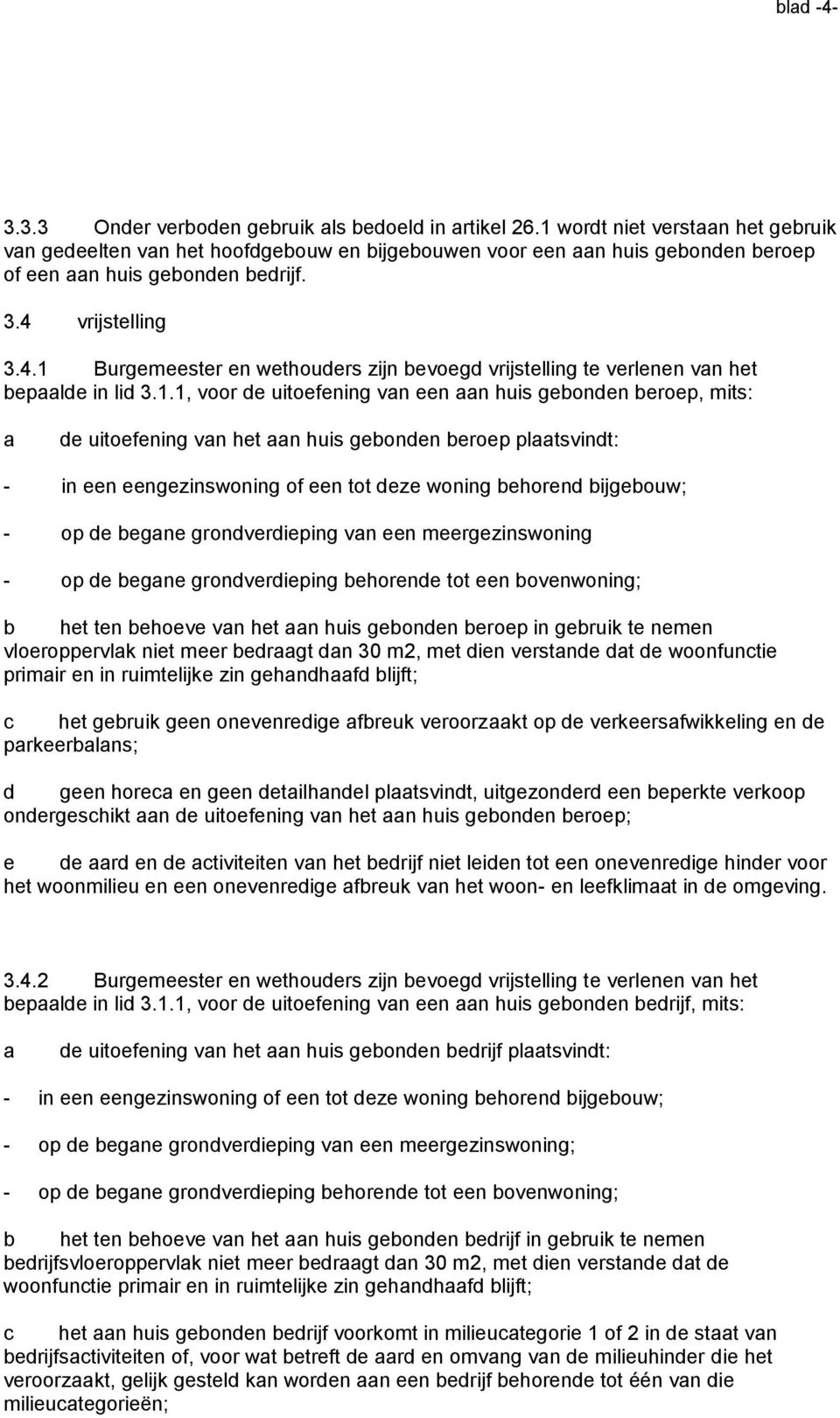 vrijstelling 3.4.1 