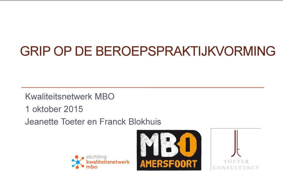 Kwaliteitsnetwerk MBO 1