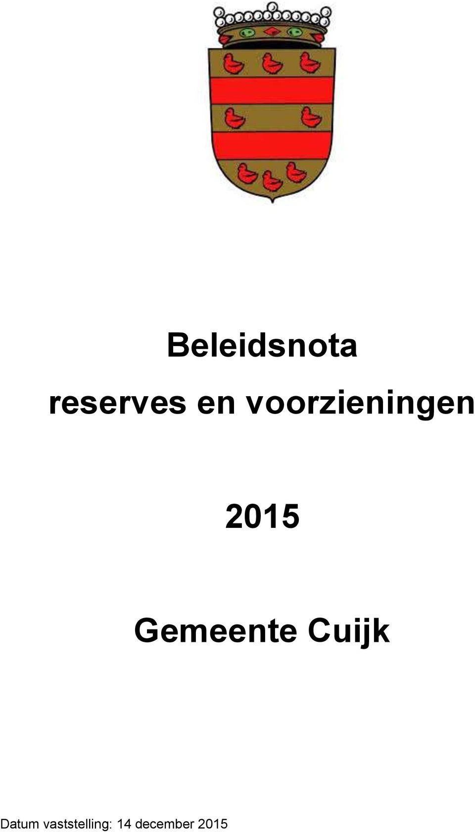 Gemeente Cuijk Datum