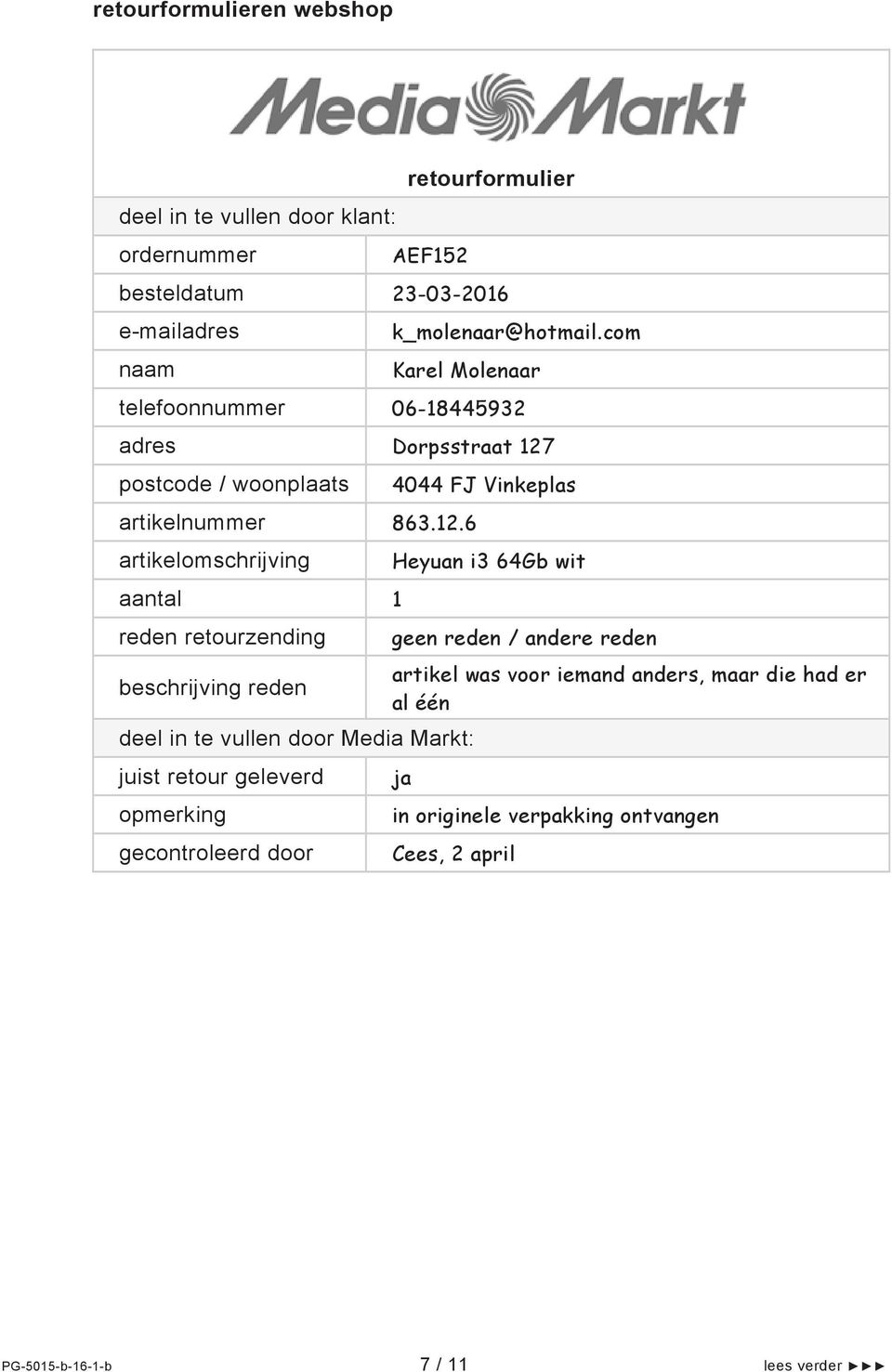 postcode / woonplaats artikelnummer 863.12.