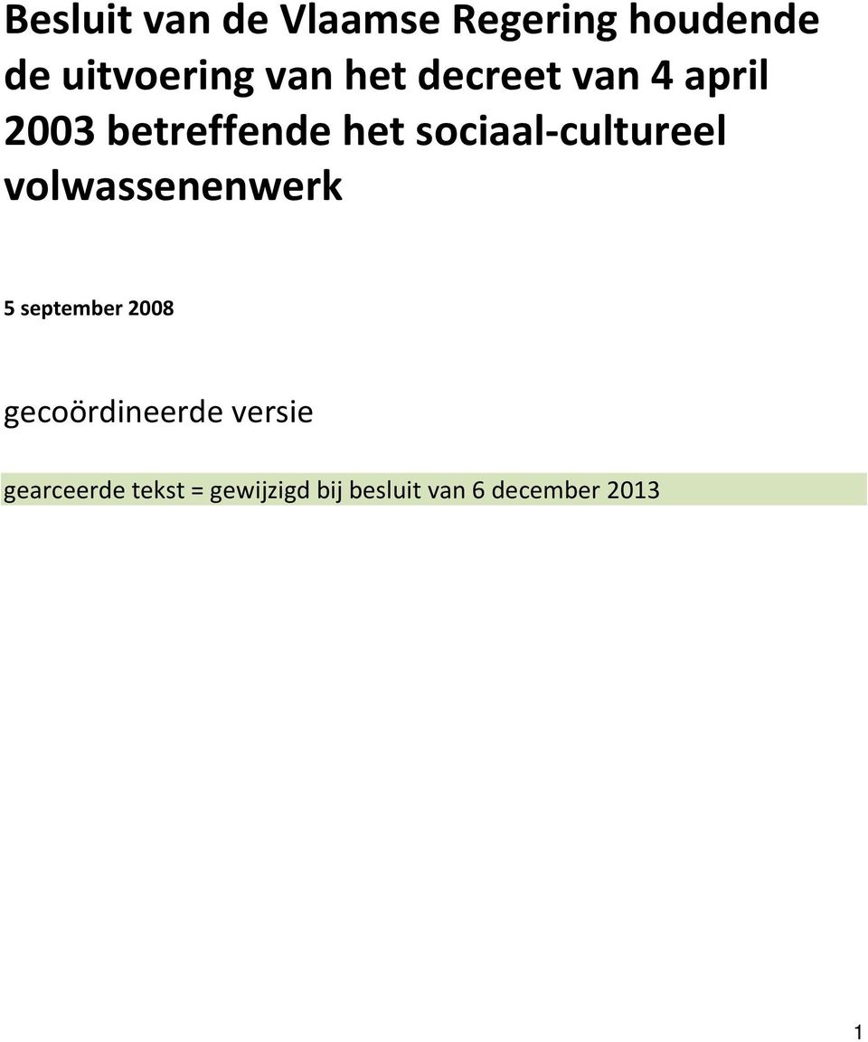 sociaal-cultureel volwassenenwerk 5 september 2008