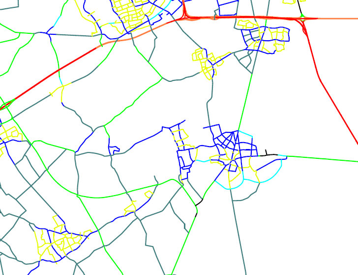 Uitgangspunten Figuur 5: principetracé westelijke variant N69 Valkenswaard De volgende situaties zijn doorgerekend voor het jaar 2020: autonome situatie 2020 NRM-model; autonome situatie 2020