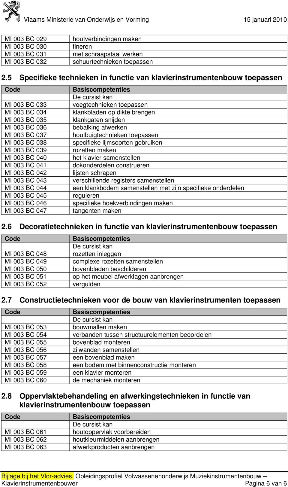 MI 003 BC 042 MI 003 BC 043 MI 003 BC 044 MI 003 BC 045 MI 003 BC 046 MI 003 BC 047 voegtechnieken toepassen klankbladen op dikte brengen klankgaten snijden bebalking afwerken houtbuigtechnieken