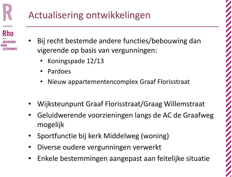 Florisstraat/Graag Willemstraat Geluidwerende voorzieningen langs de AC de Graafweg mogelijk Sportfunctie