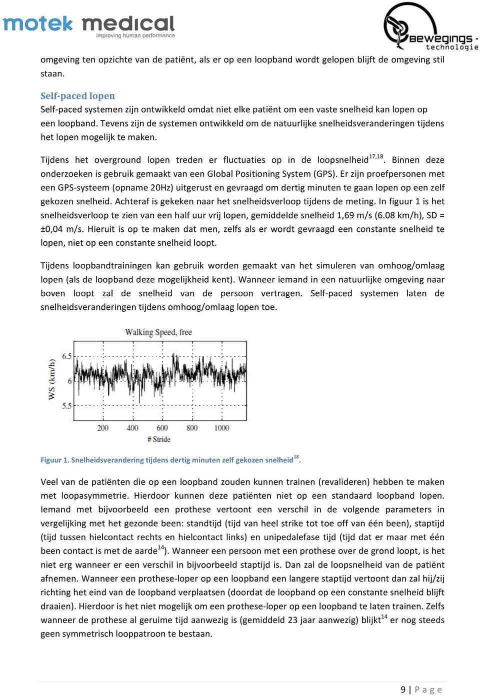 Tevens zijn de systemen ontwikkeld om de natuurlijke snelheidsveranderingen tijdens het lopen mogelijk te maken. Tijdens het overground lopen treden er fluctuaties op in de loopsnelheid 17,18.