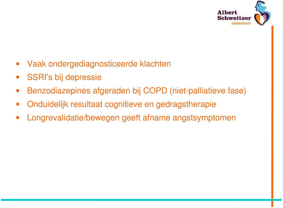 (niet-palliatieve fase) Onduidelijk resultaat