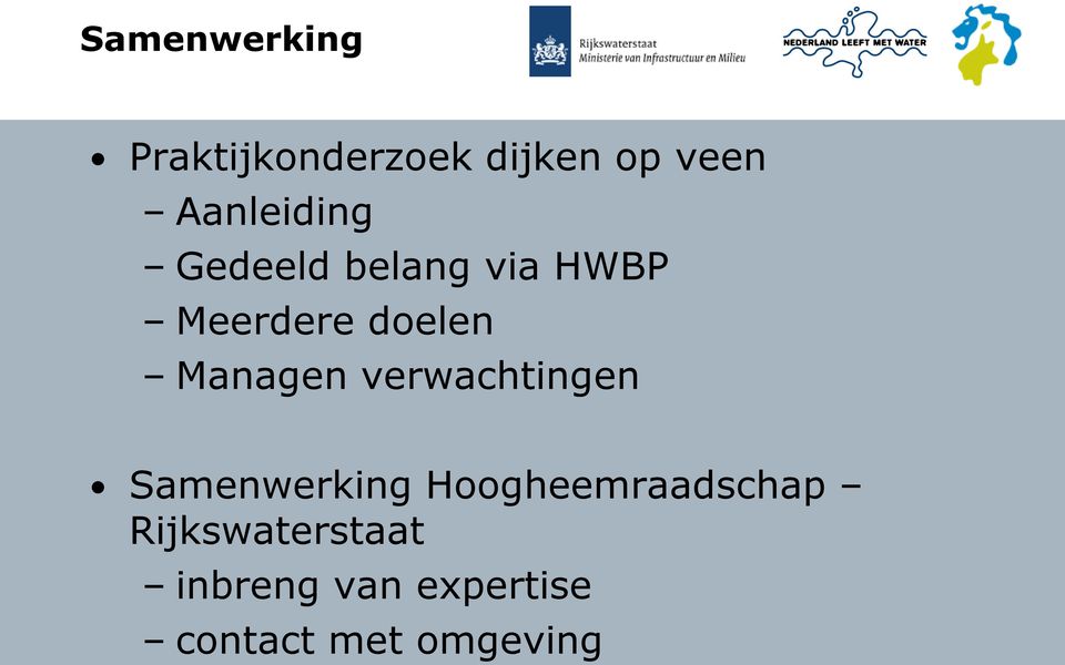 Managen verwachtingen Samenwerking