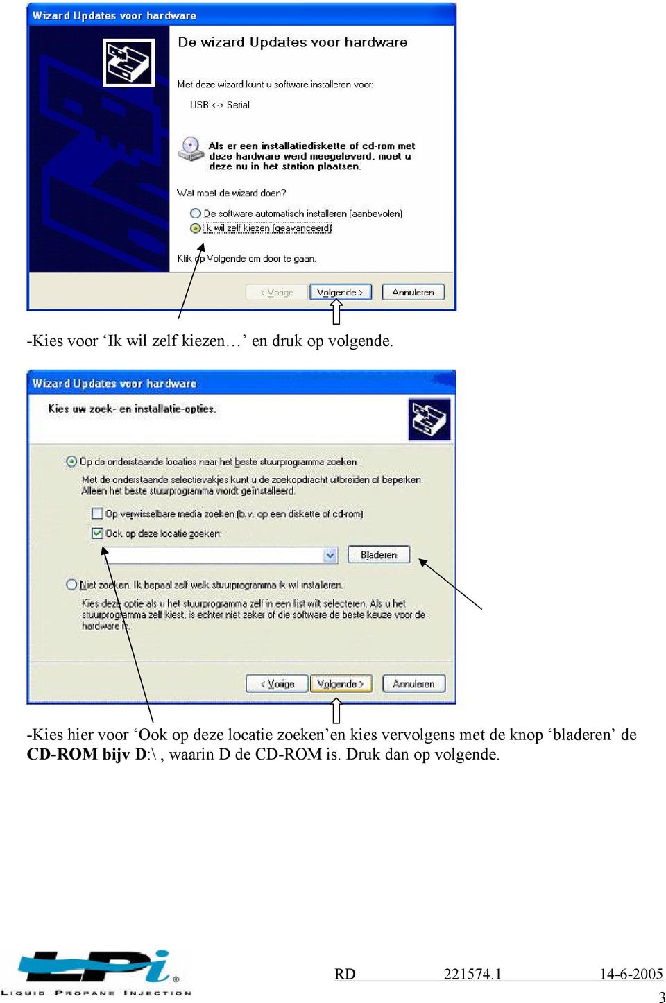 kies vervolgens met de knop bladeren de CD-ROM