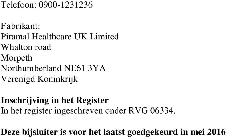 Inschrijving in het Register In het register ingeschreven onder