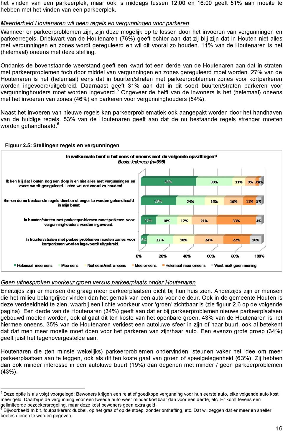 Driekwart van de Houtenaren (76%) geeft echter aan dat zij blij zijn dat in Houten niet alles met vergunningen en zones wordt gereguleerd en wil dit vooral zo houden.