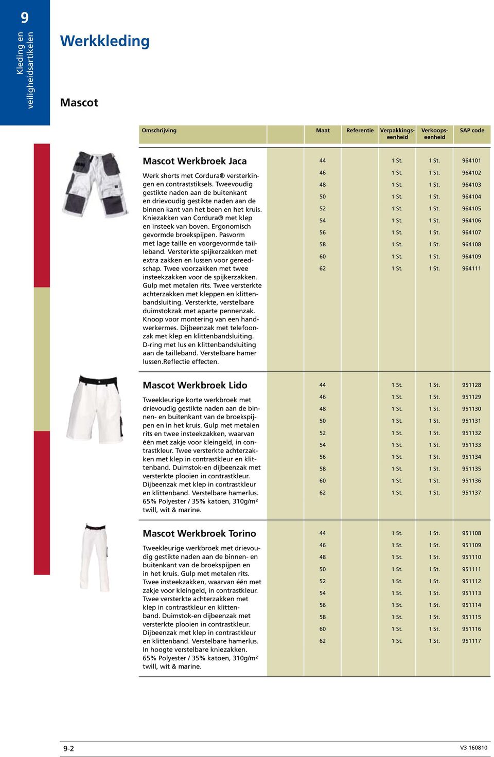 Ergonomisch gevormde broekspijpen. Pasvorm met lage taille en voorgevormde tailleband. Versterkte spijkerzakken met extra zakken en lussen voor gereedschap.