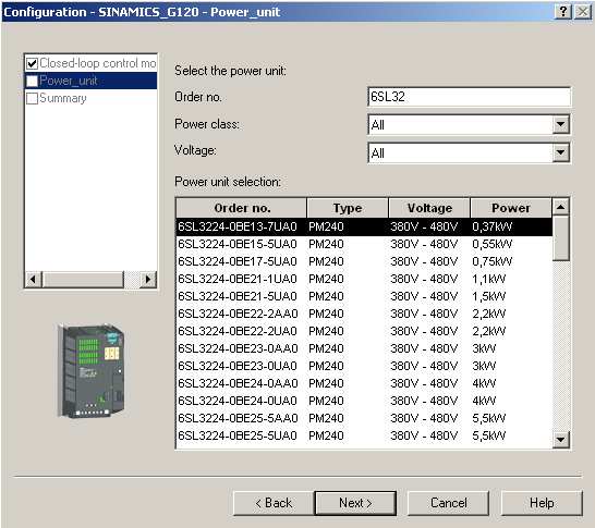 Het configureren van de Sinamics G120 kan je On- en Offline doen welke hierna worden beschreven. 3.1. Offline configureren van de Sinamics G120 Dubbelclick op Configure drive unit er verschijnt dan het onderstaande window.