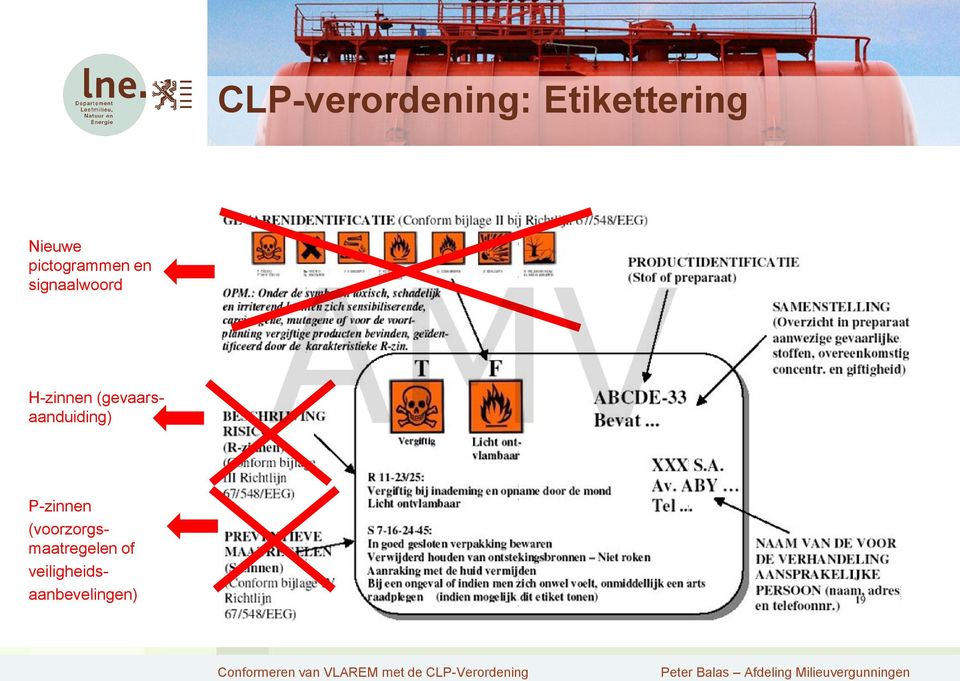 (gevaarsaanduiding) P-zinnen