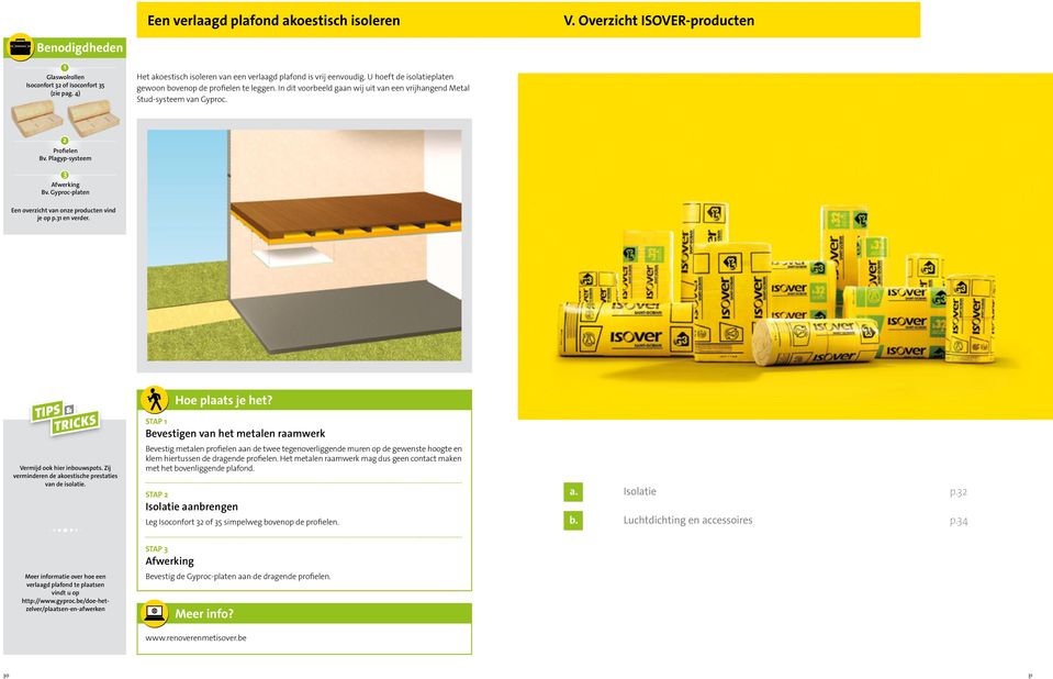 In dit voorbeeld gaan wij uit van een vrijhangend Metal Stud-systeem van Gyproc. 2 Profielen Bv. Plagyp-systeem 3 Bv. Gyproc-platen Een overzicht van onze producten vind je op p.3 en verder.